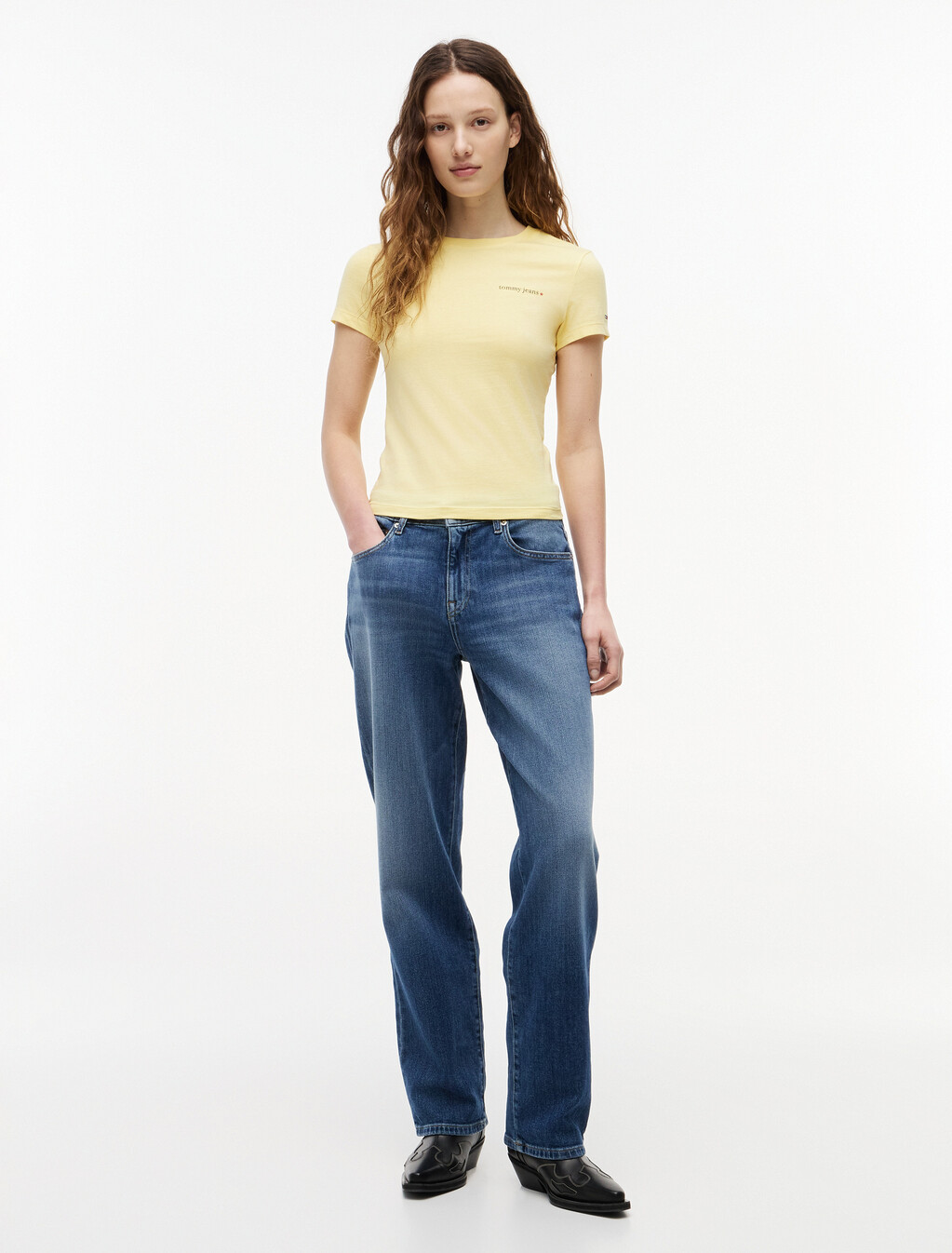 Logo Slim Jersey T-Shirt, Citronella, hi-res