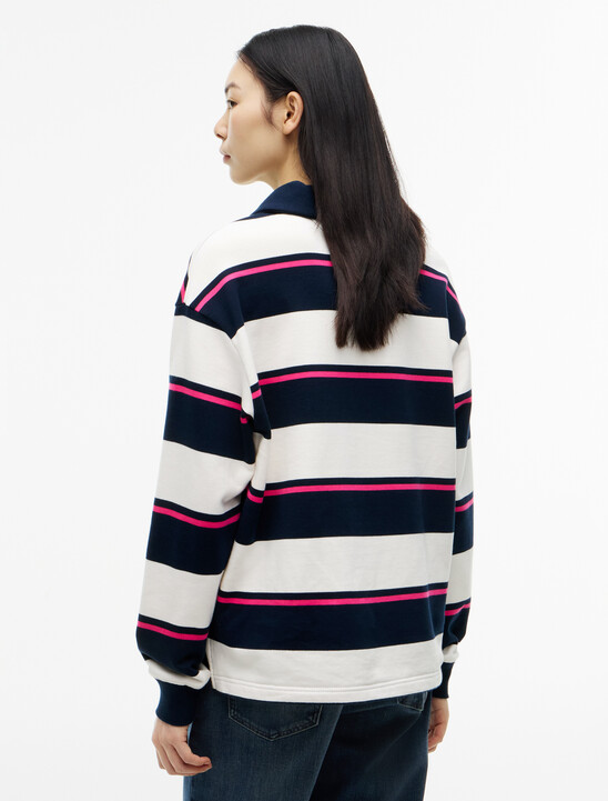Logo Embroidery Terry Relaxed Rugby Shirt
