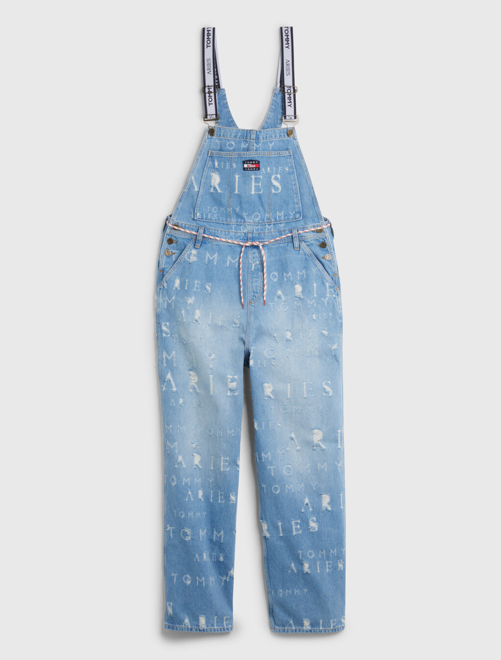 Tommy X Aries Laser Dungarees, Washed Blue, hi-res