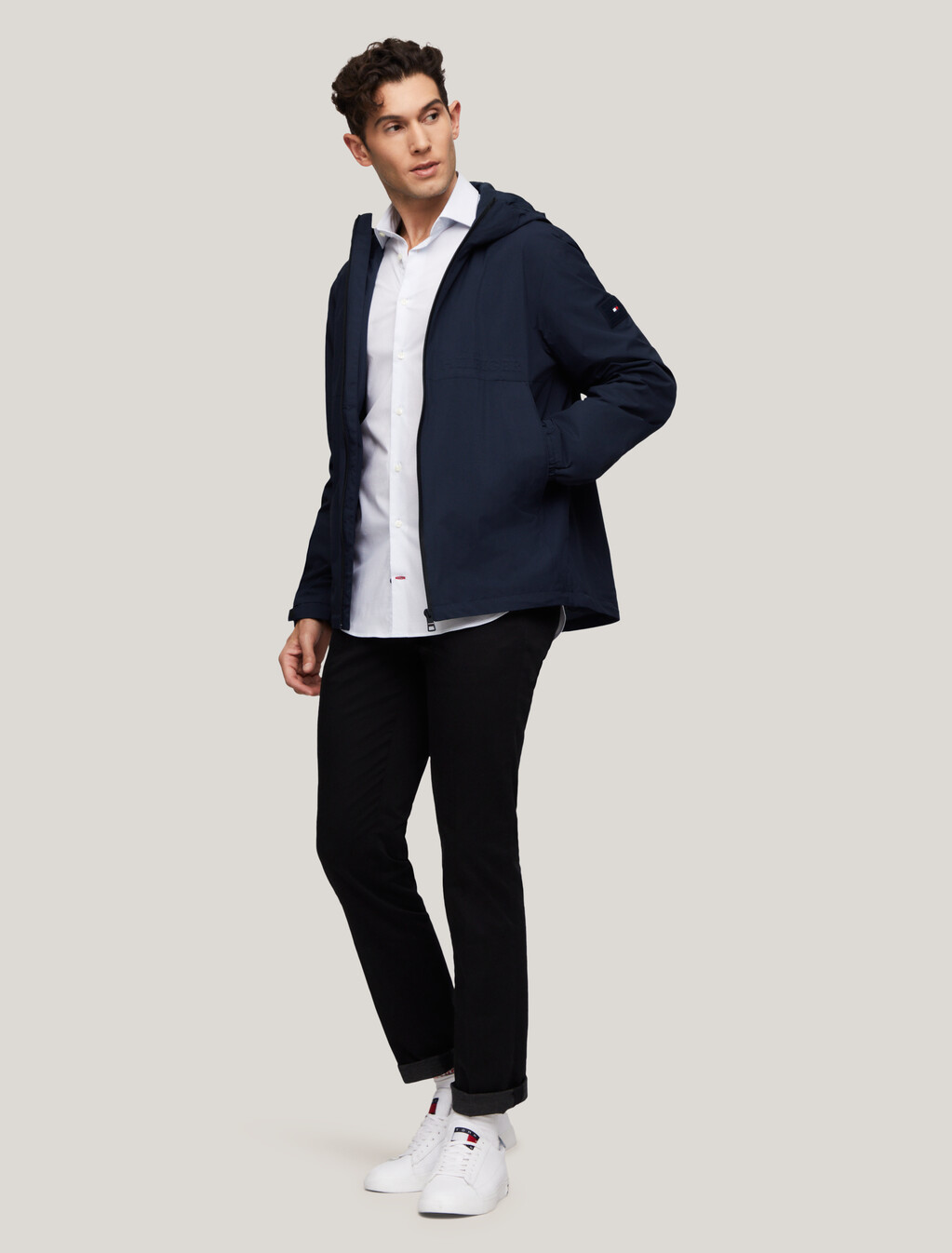 Water Resistant Packable Hooded Portland Jacket, Desert Sky, hi-res