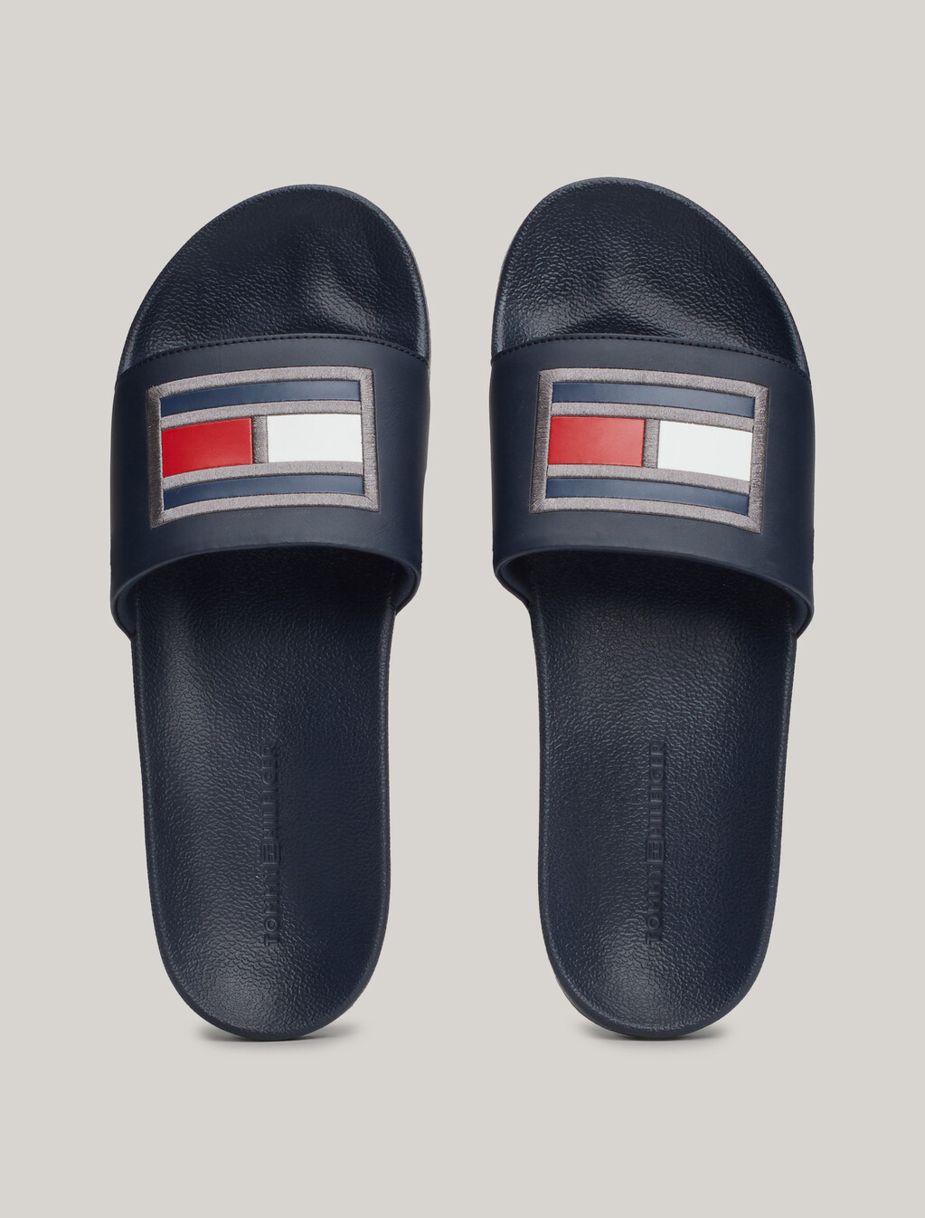 Flag Appliqué Pool Slides, Desert Sky, hi-res