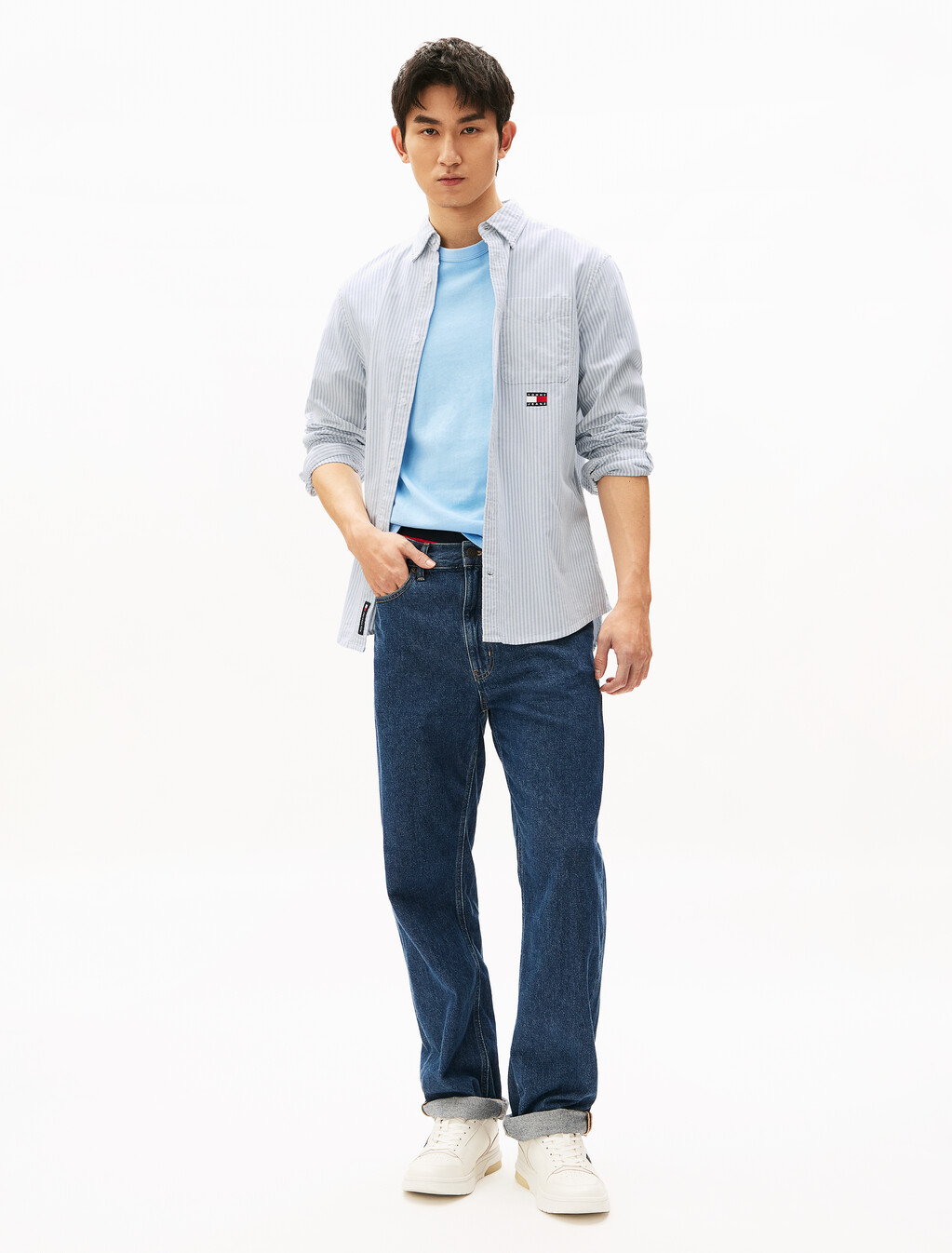 Stripe Oxford Shirt, Colorado Blue Stripe, hi-res