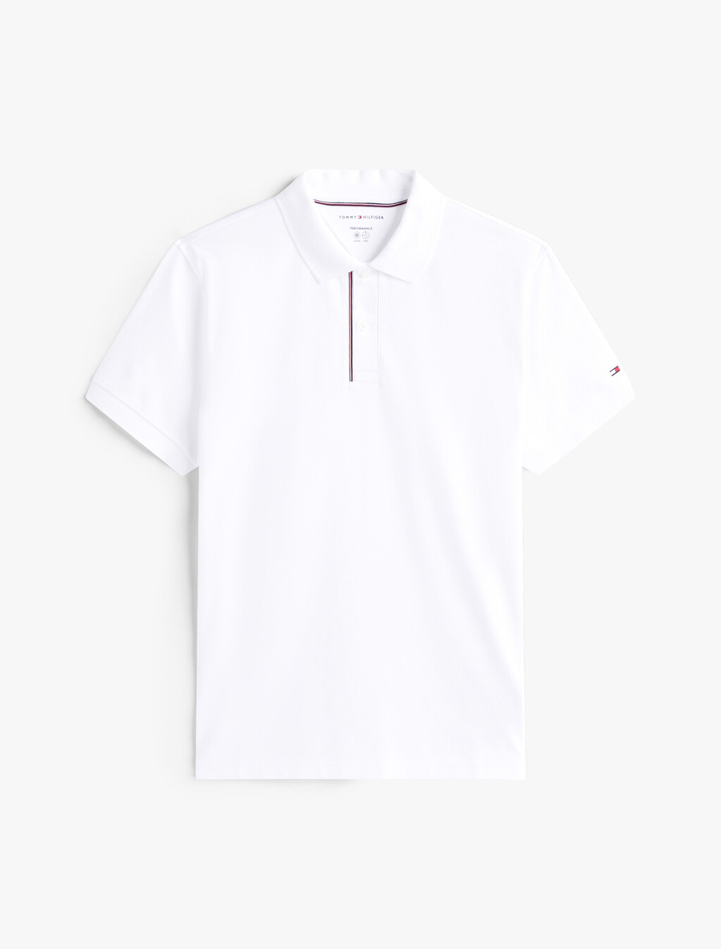經典條紋提花 Polo 衫, White, hi-res