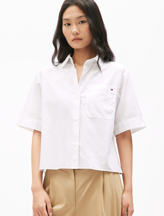 Poplin Boxy Short Sleeve Shirt