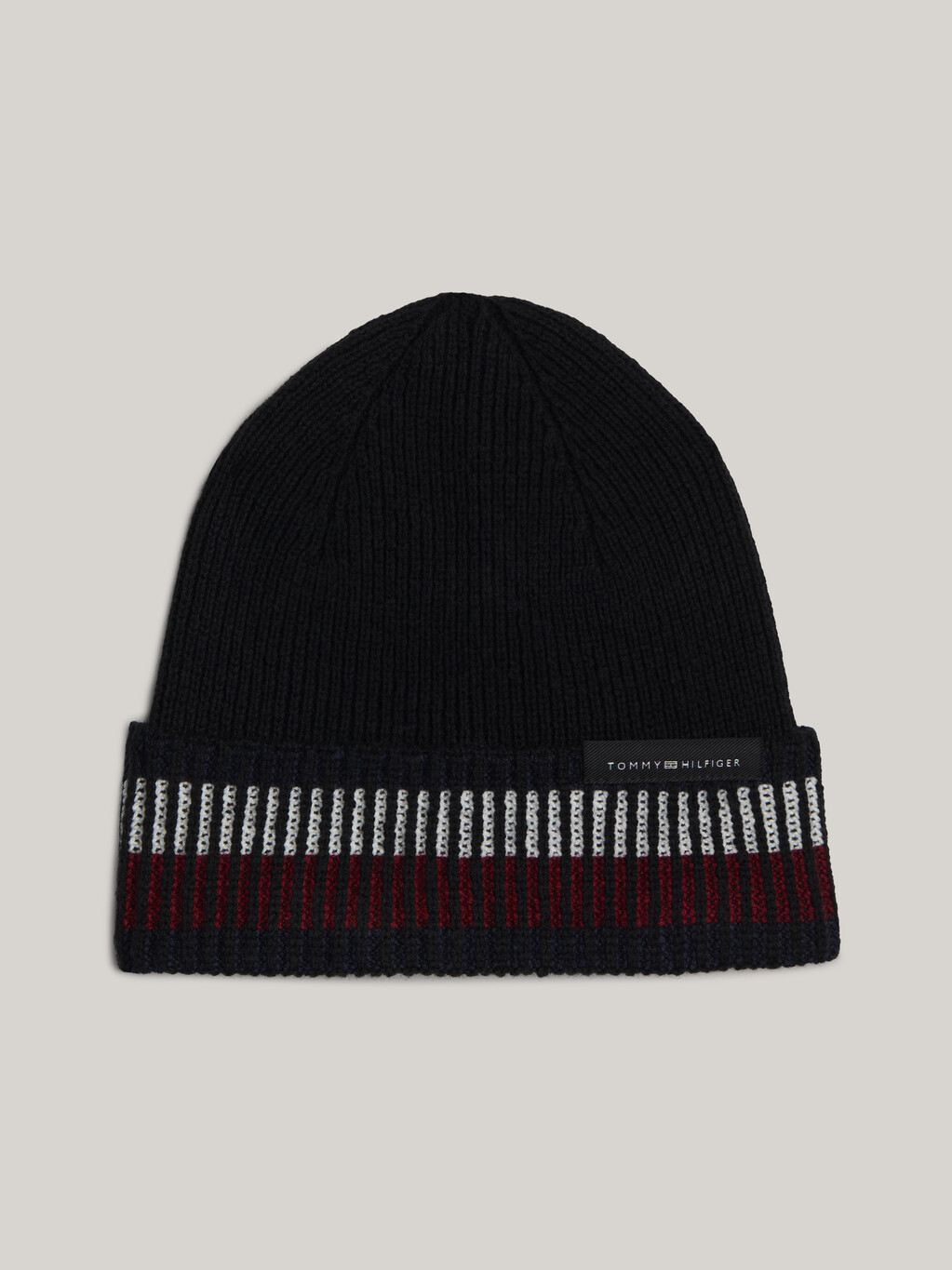 Corporate Wool Blend Knit Beanie, Black, hi-res