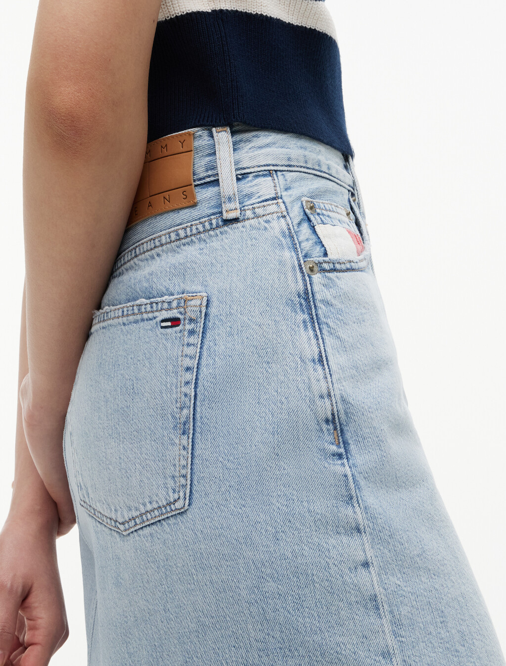 Claire 復古風牛仔短裙, Denim Light, hi-res
