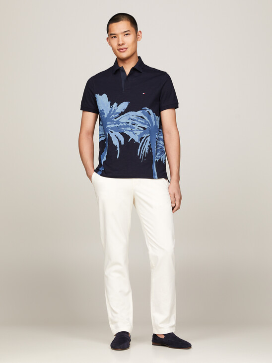 棕櫚印花常規版型 Polo 衫