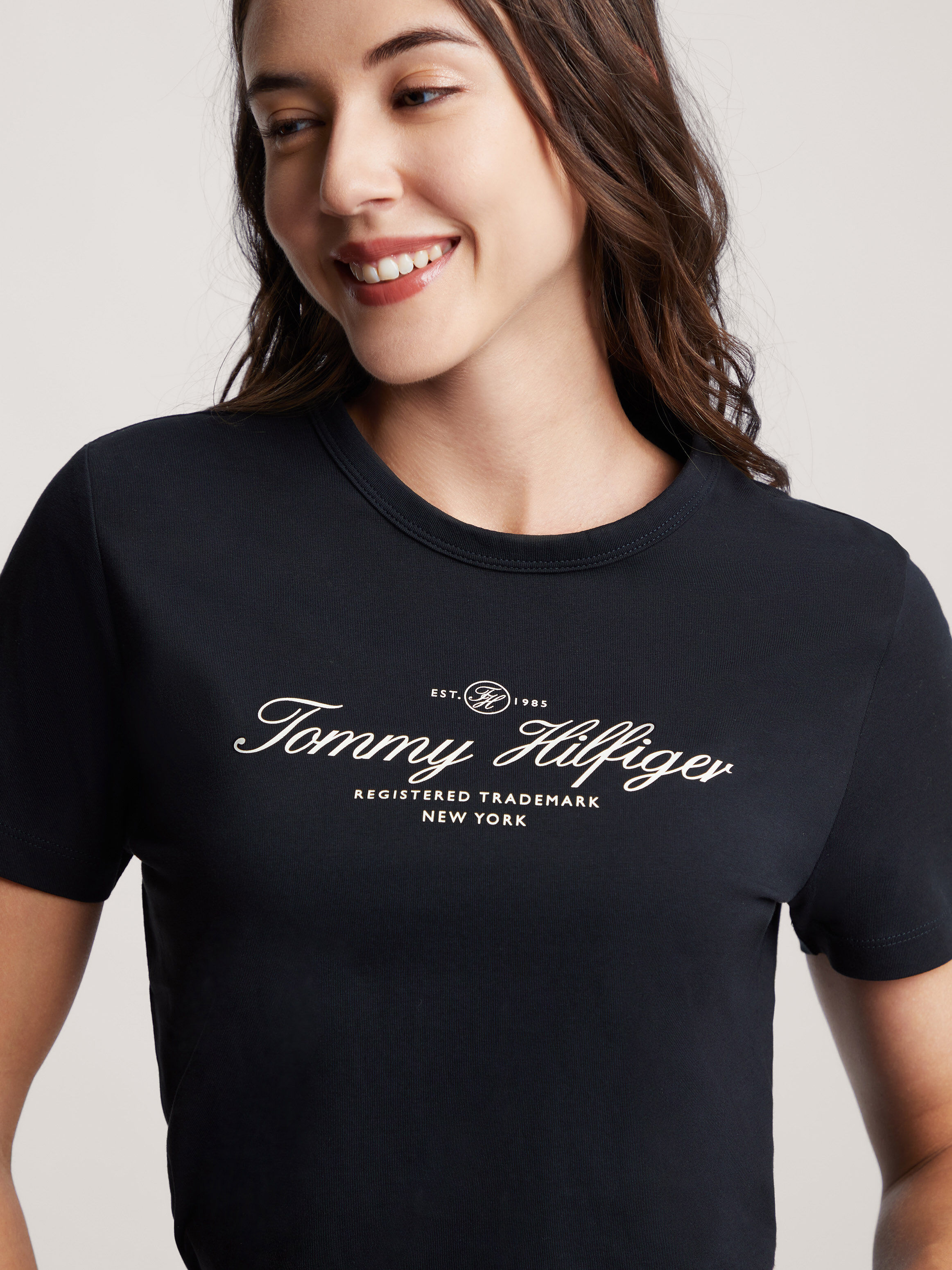 Tommy hilfiger flag best sale script tee