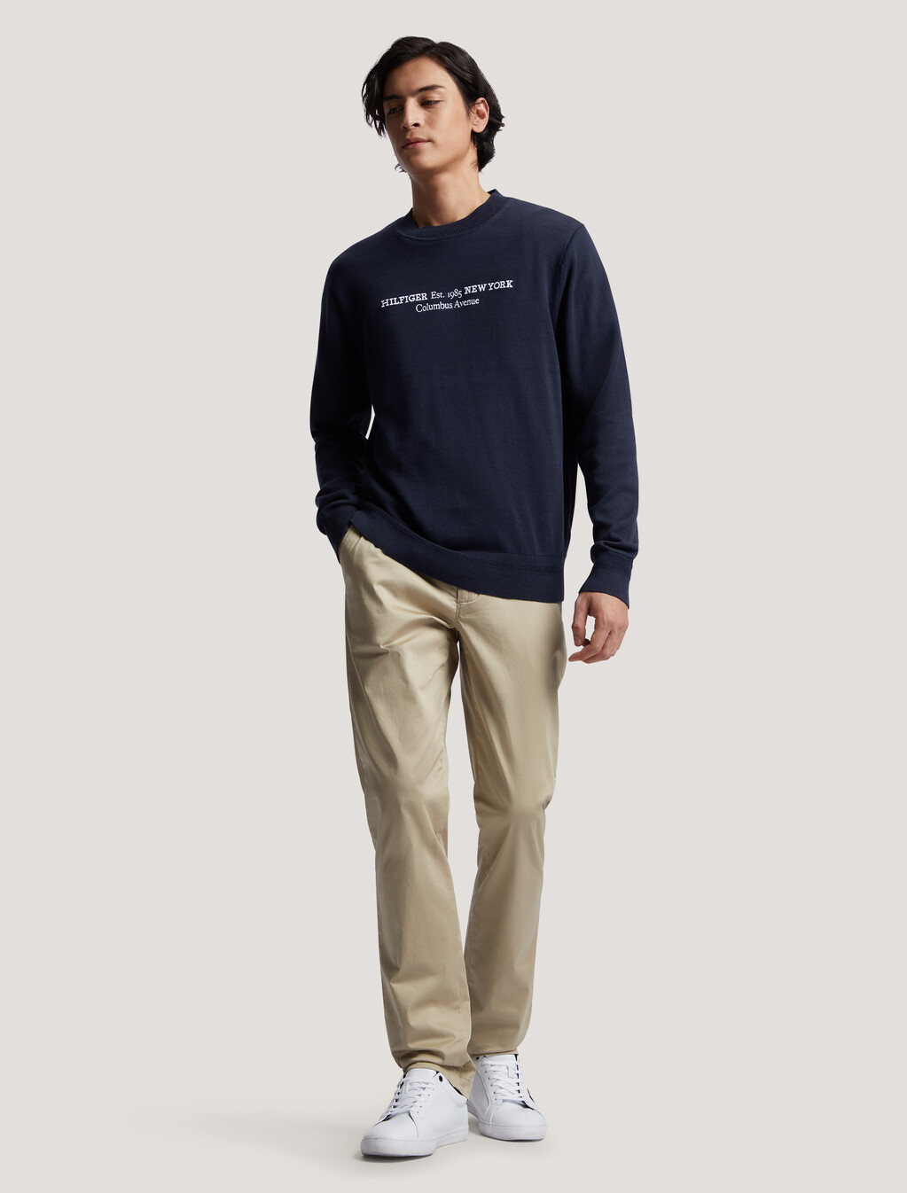 Lightweight Logo Graphic Jumper, Desert Sky, hi-res