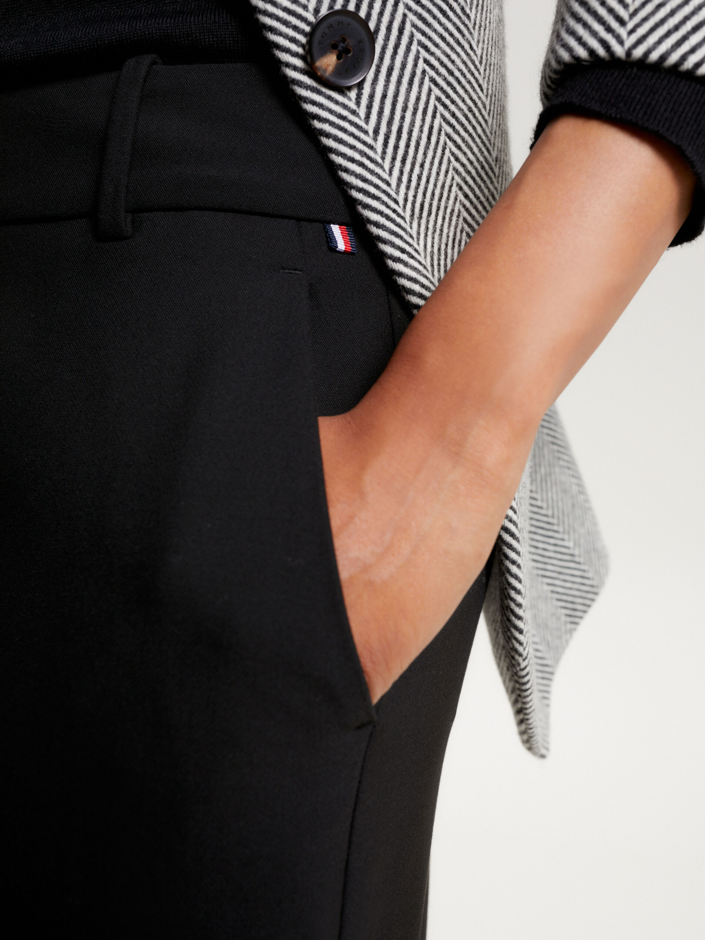 Slim Fit Straight Leg Travel Trousers