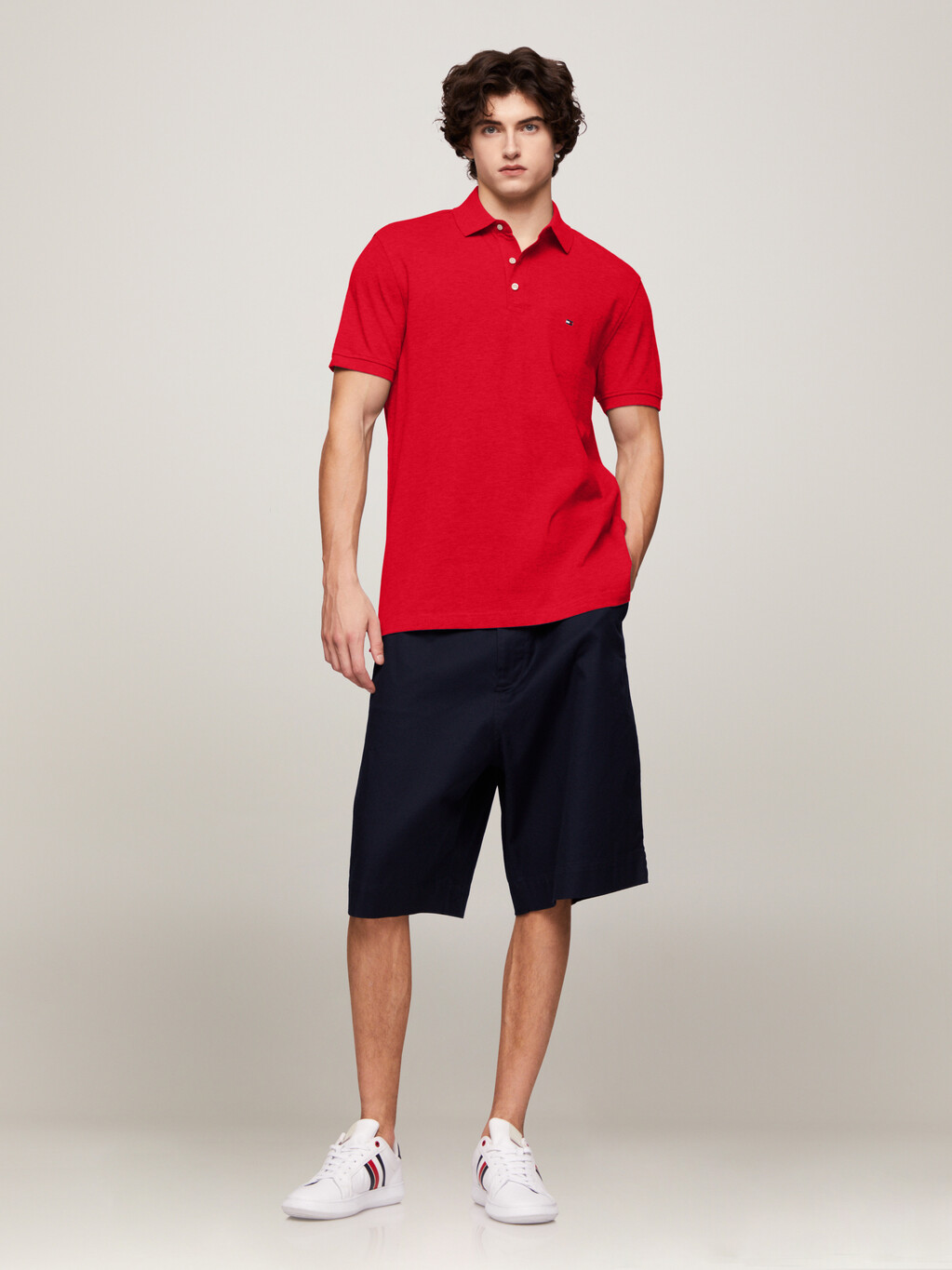 1985 Collection Slim Fit Polo, Primary Red, hi-res