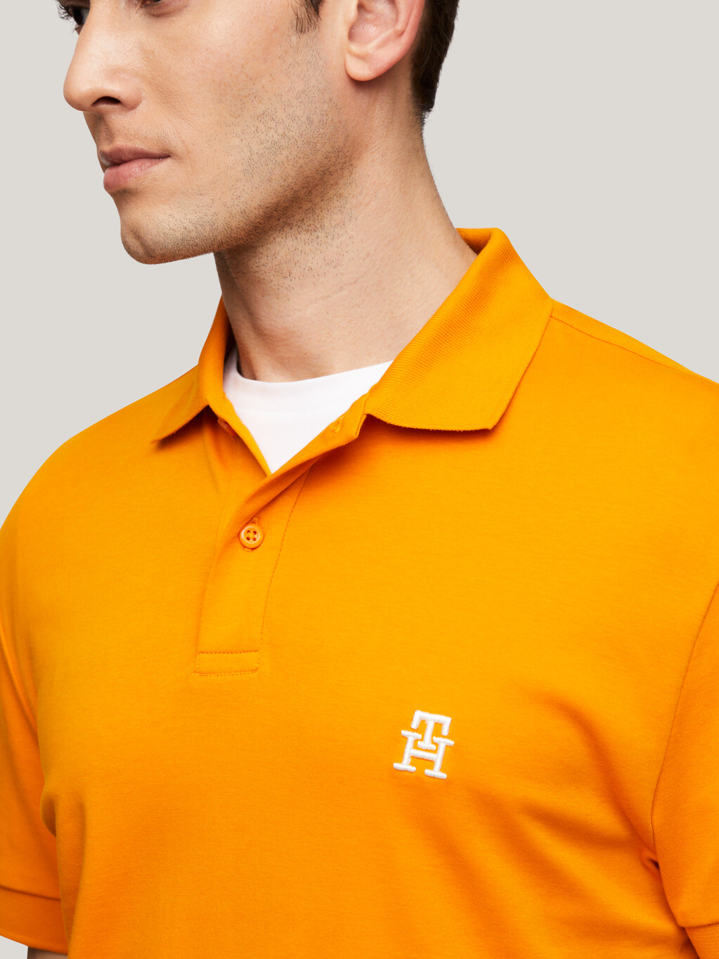 TH Monogram Regular Fit Polo, Rich Ochre, hi-res