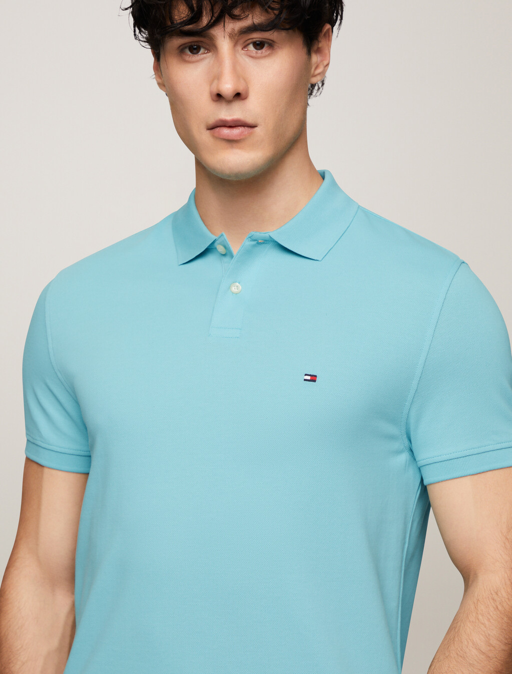 1985 標準版型 Polo 恤, Tradewinds Aqua, hi-res