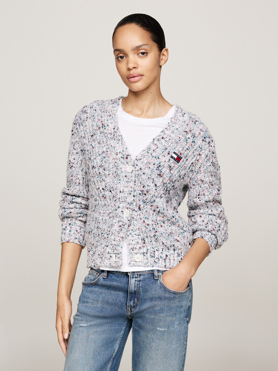 Tommy Badge Marled Relaxed Cardigan