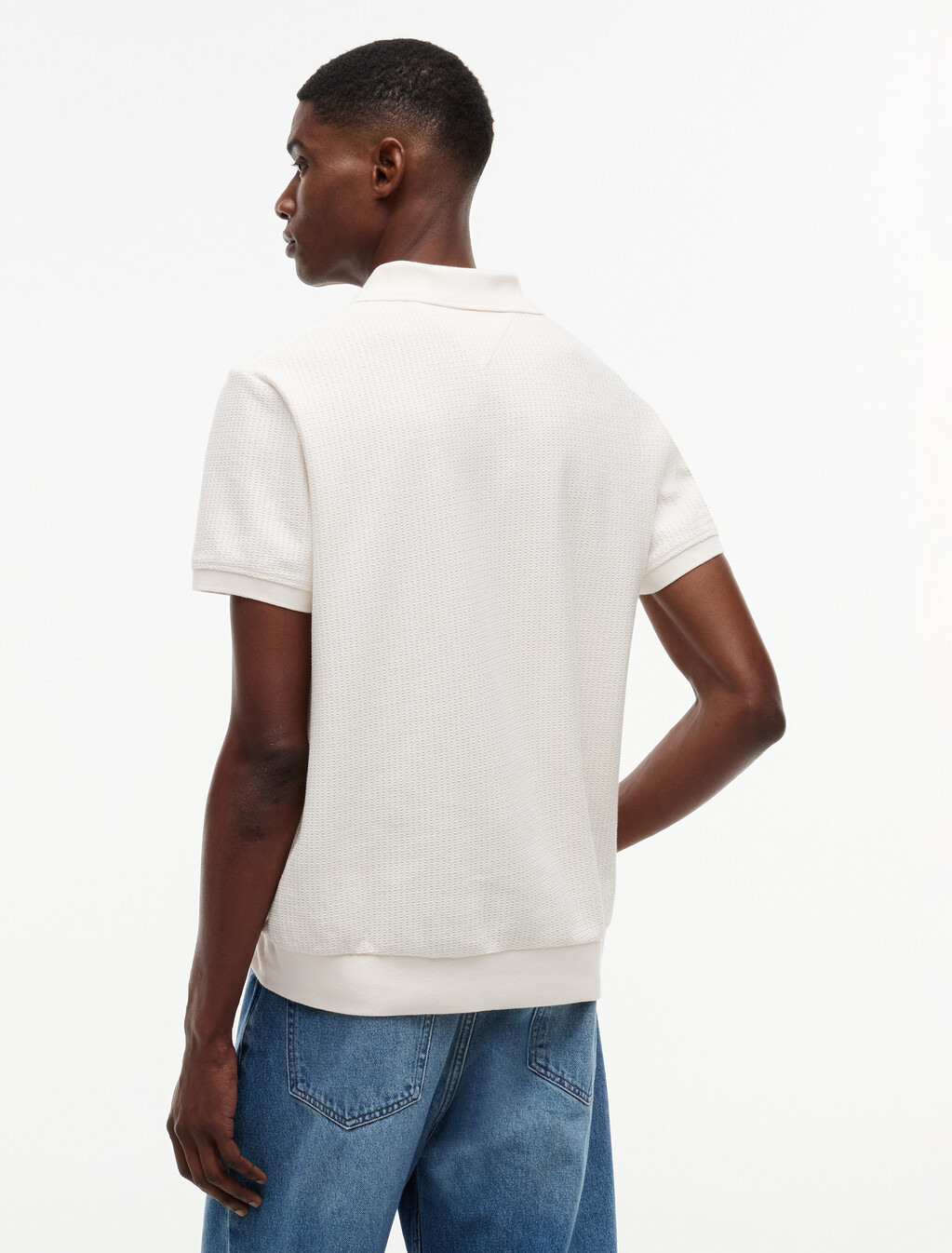 Regular Fit Jacquard Polo Shirt, Ivory Petal, hi-res