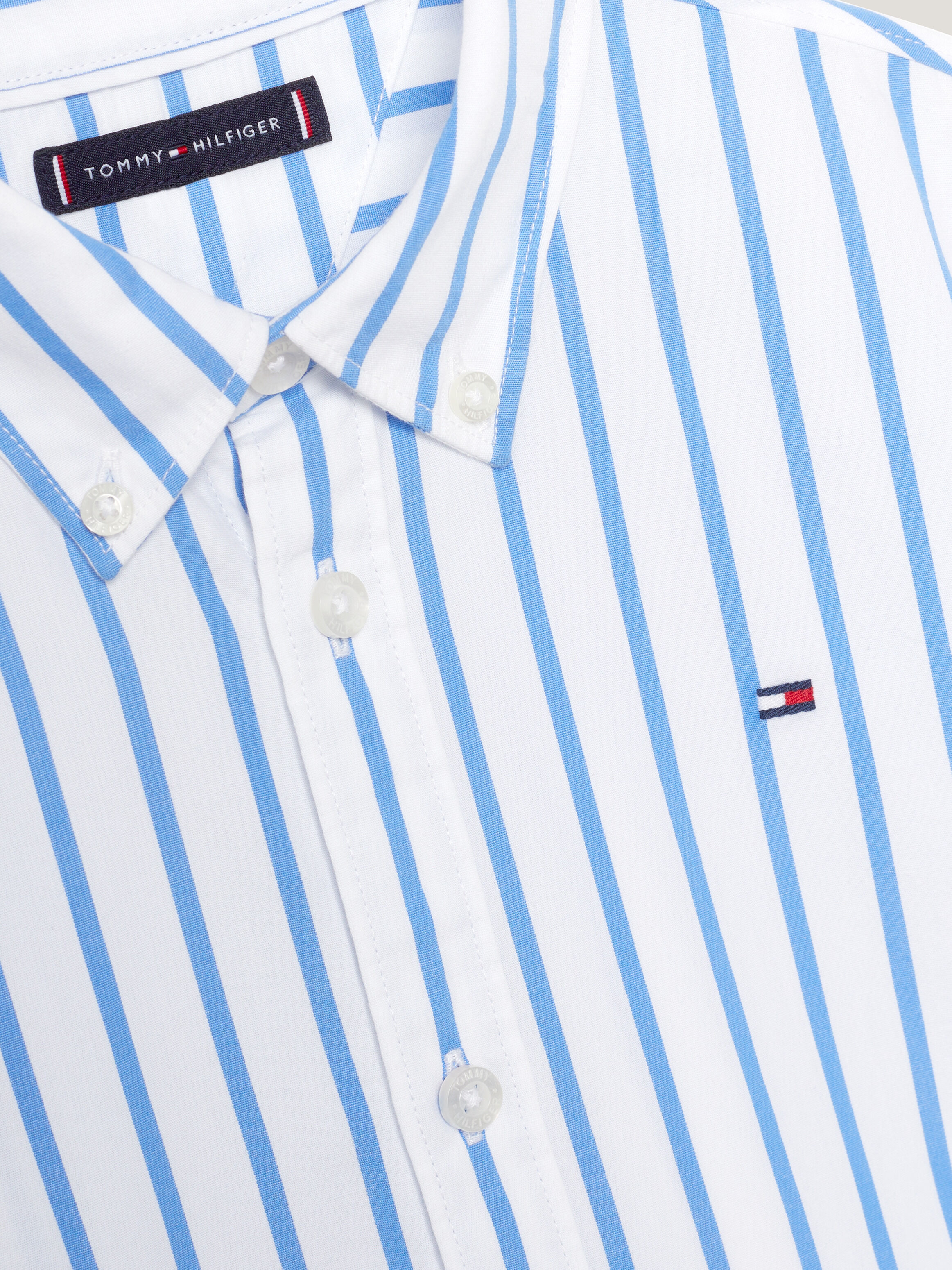 Stripe Flag Embroidery Regular Shirt