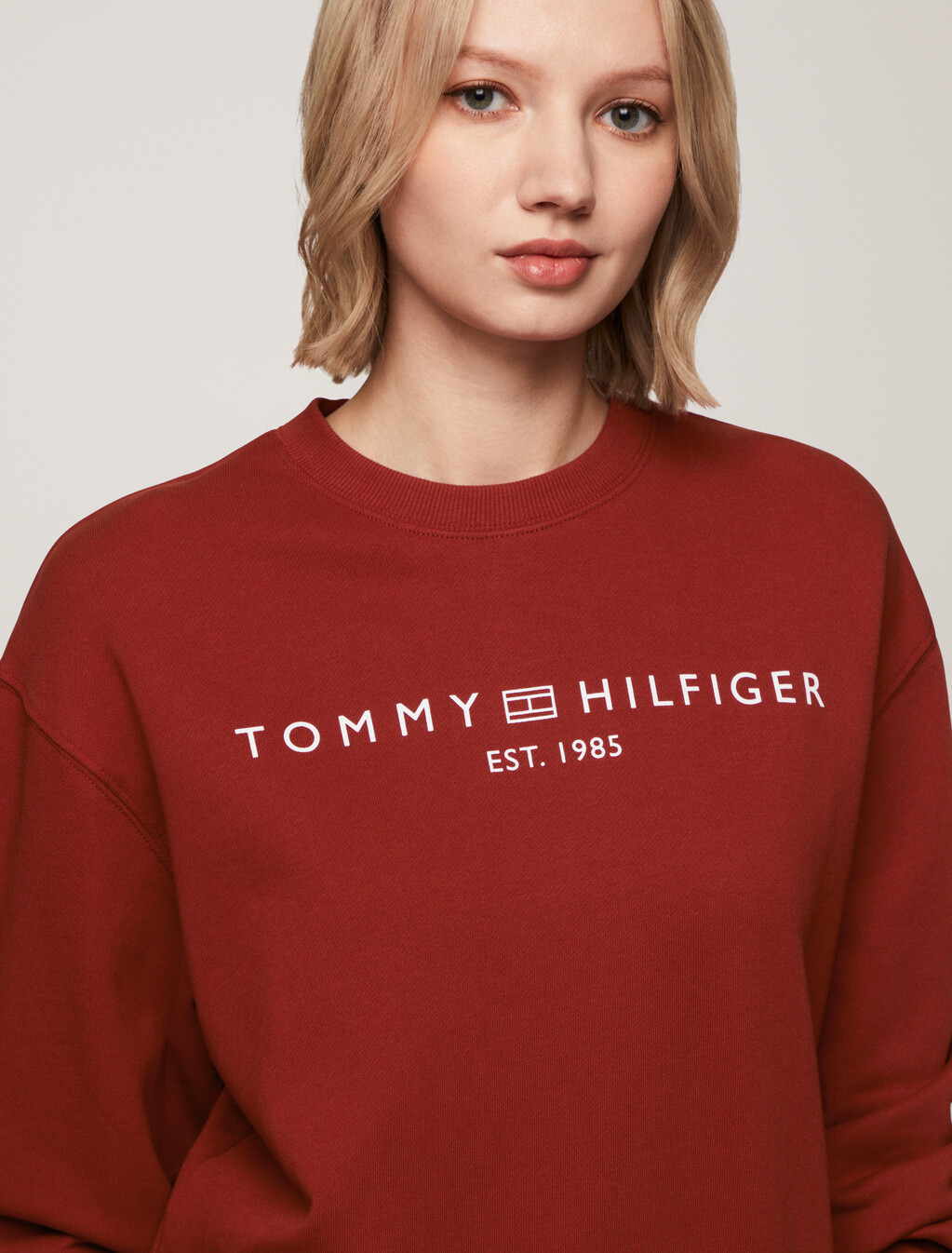 Monogram Cropped Sweatshirt, Dark Magma, hi-res