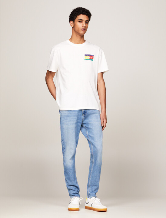 Crew Neck Back Logo T-Shirt, Ancient White Crew Neck Back Logo T-Shirt