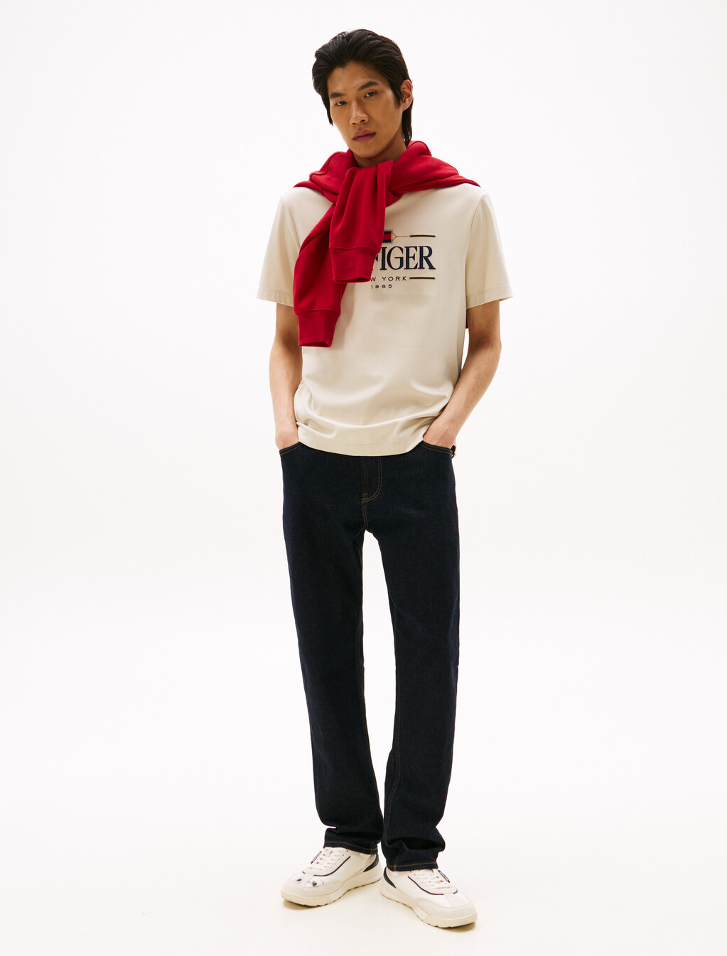 Icon Hilfiger T 恤, Newsprint, hi-res