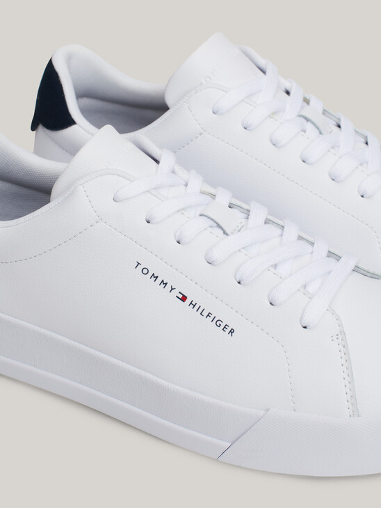 Pebble Grain Logo Court Trainers