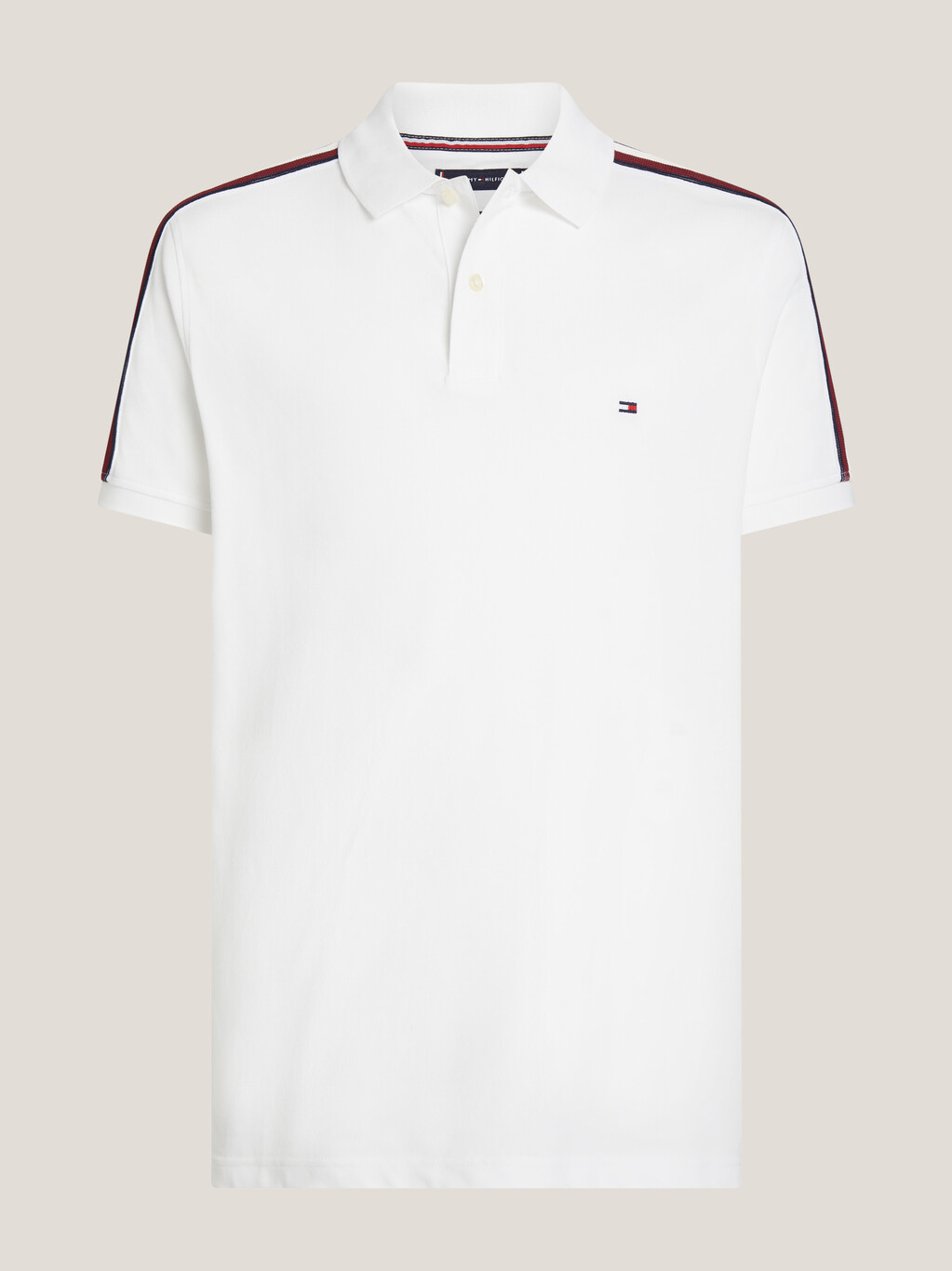 Shadow Global Stripe Regular Polo, White, hi-res