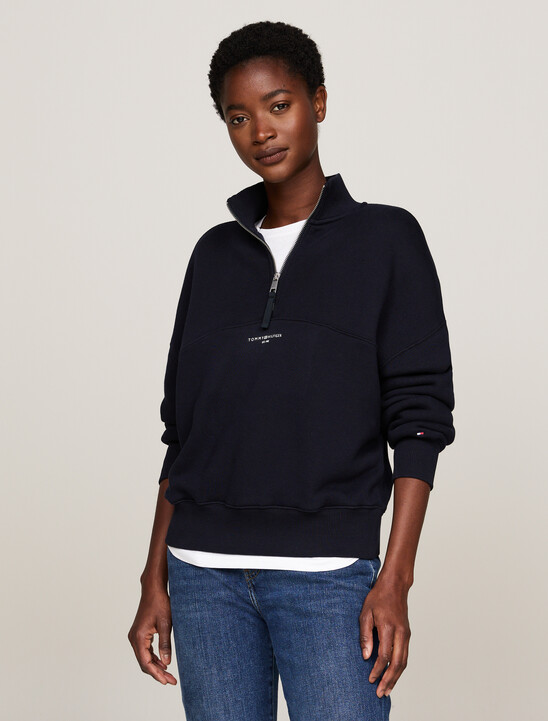 Half-Zip Relaxed Sweatshirt