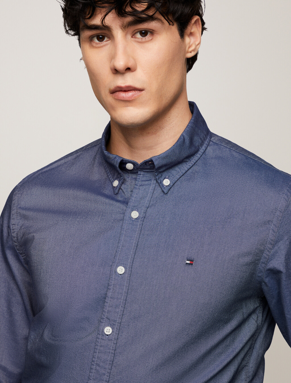 Organic Cotton Oxford Shirt, Desert Sky, hi-res