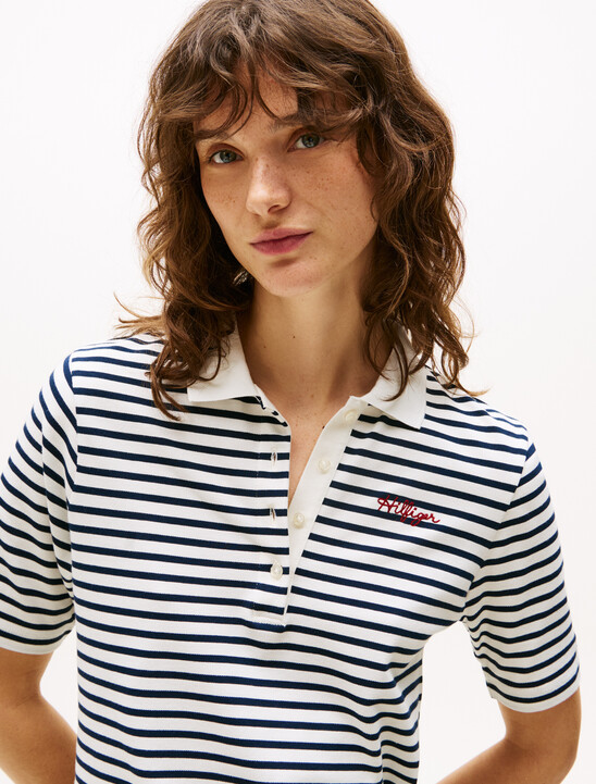 Script Logo Stripe Regular Polo