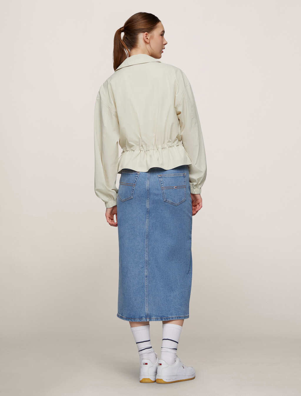 Cropped Windbreaker, NATURAL, hi-res