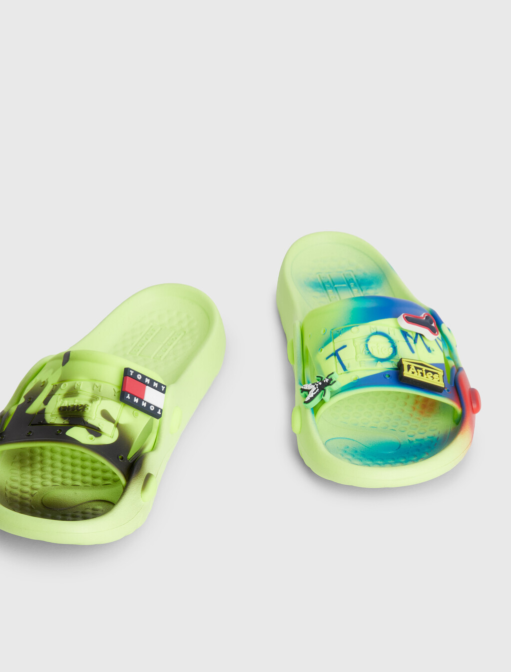 Tommy X Aries Pool Slides, Safety Yellow, hi-res