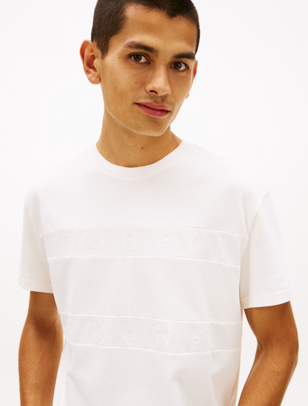 同色調標誌鑲布 T 恤, Ancient White, hi-res