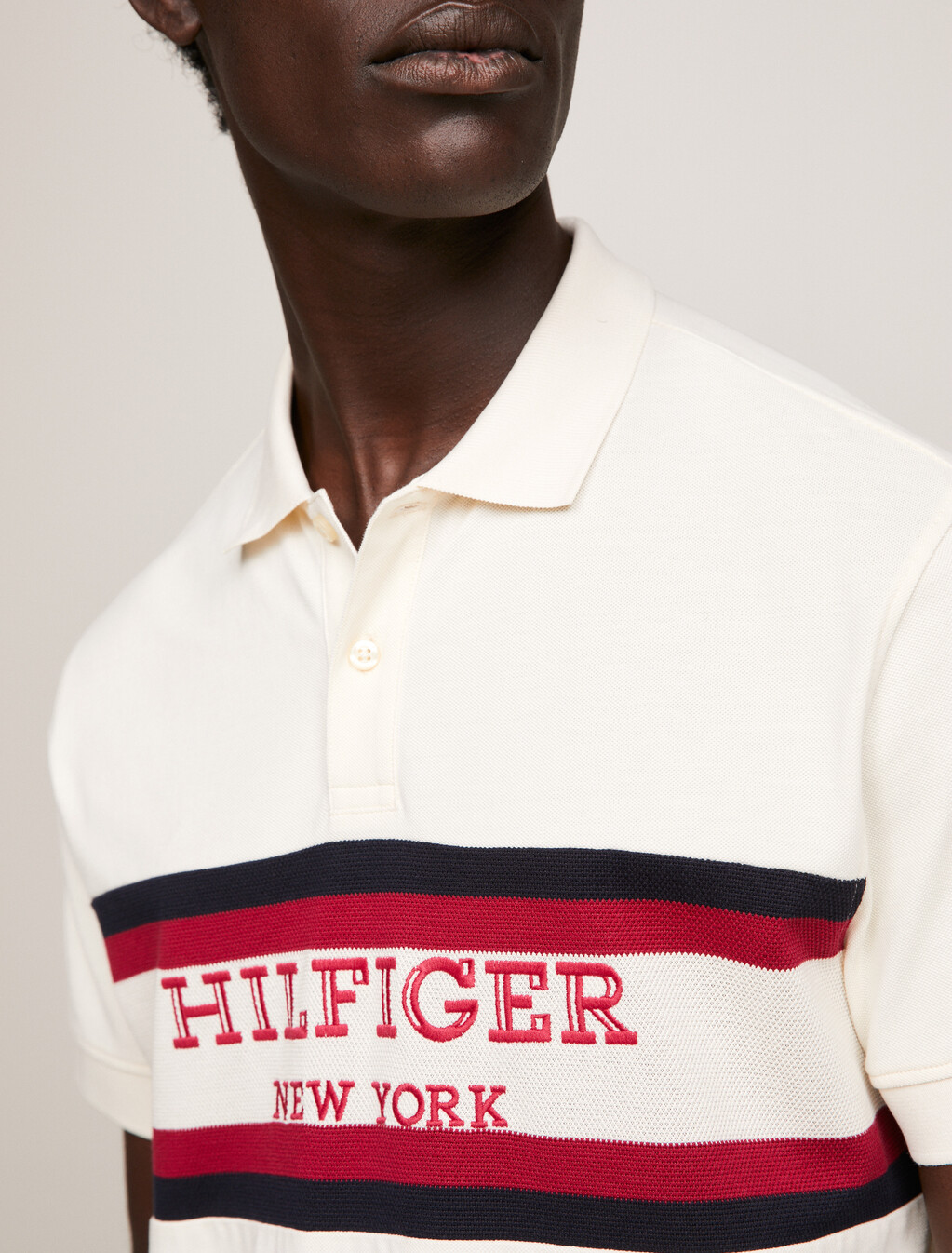 Hilfiger Monotype Colour-Blocked Polo, Calico, hi-res