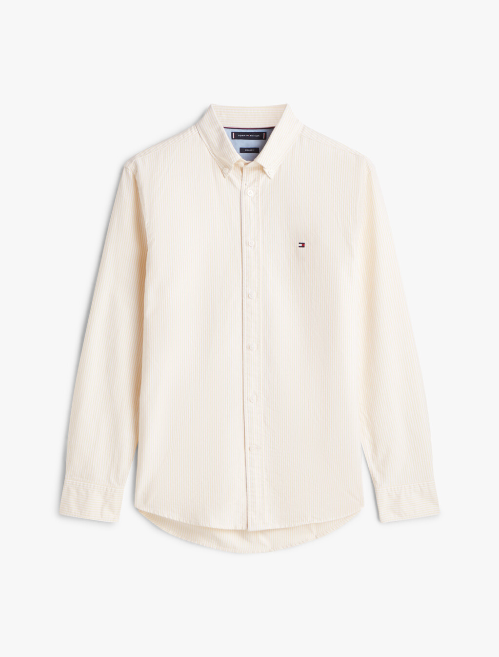 亞洲版型經典條紋牛津襯衫, Morningside Yellow / Optic White, hi-res