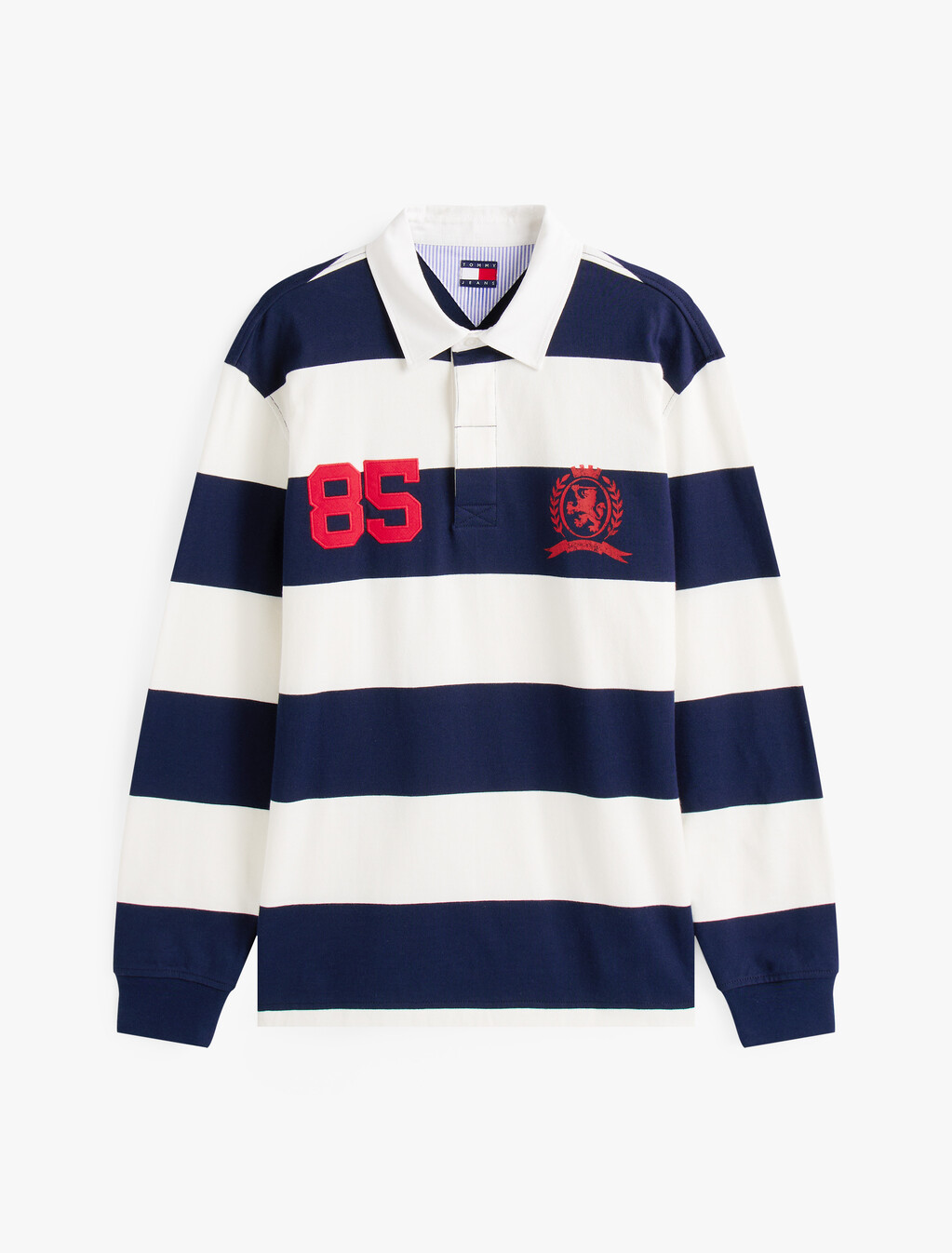 Heritage 寬版條紋橄欖球衫, Dark Night Navy Stripe, hi-res