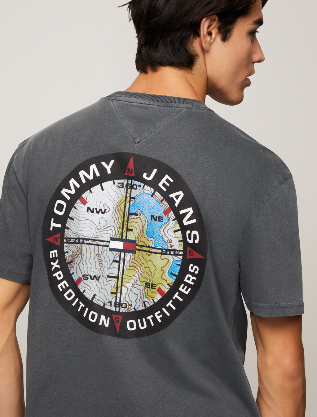 Compass Graphic T-Shirt, New Charcoal, hi-res