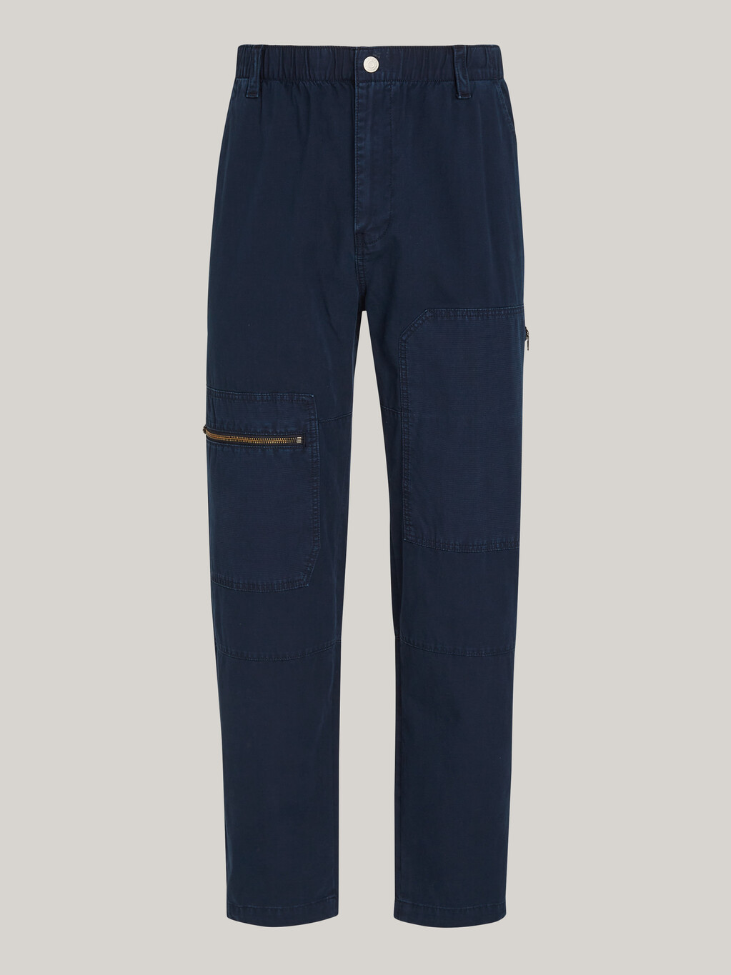 Aidan Straight Baggy Tapered Cargo Trousers, Dark Night Navy, hi-res