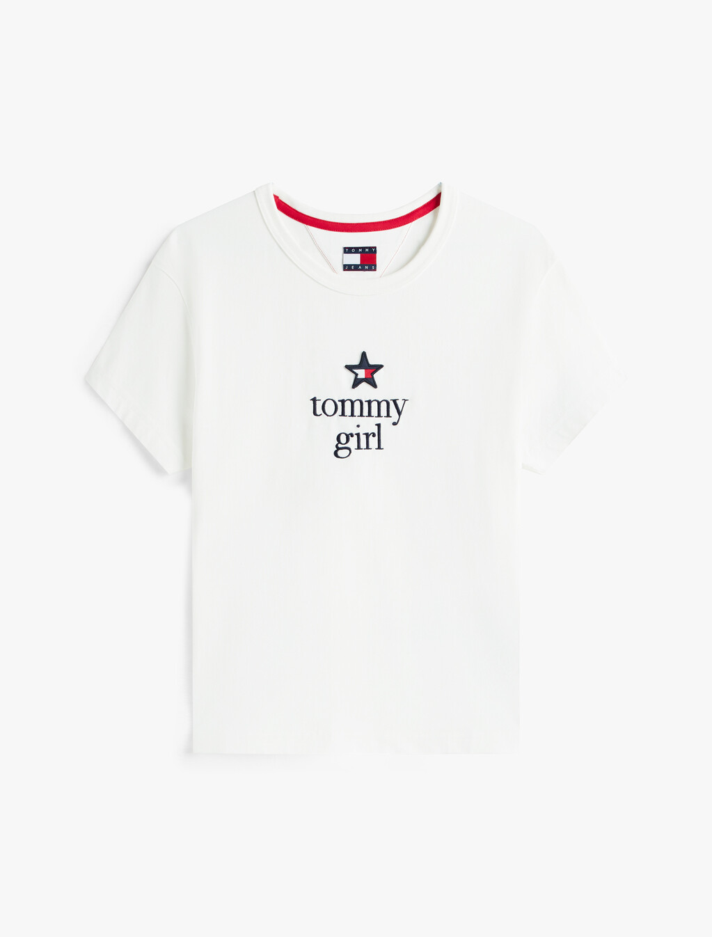 Tommy Girl 印花圖案標準版型 T 恤, Ecru, hi-res