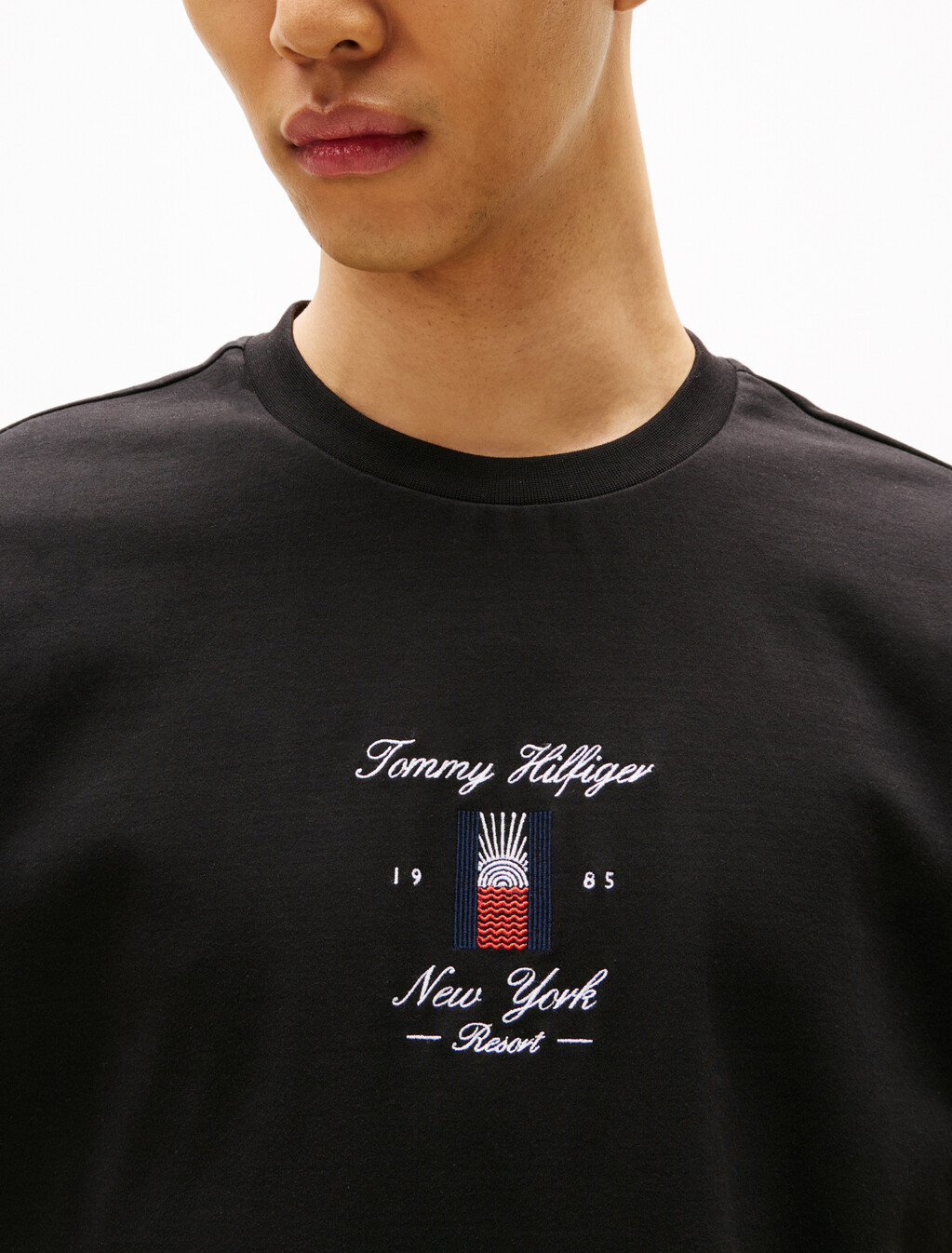 Seasonal Flag Logo T-Shirt, Black, hi-res