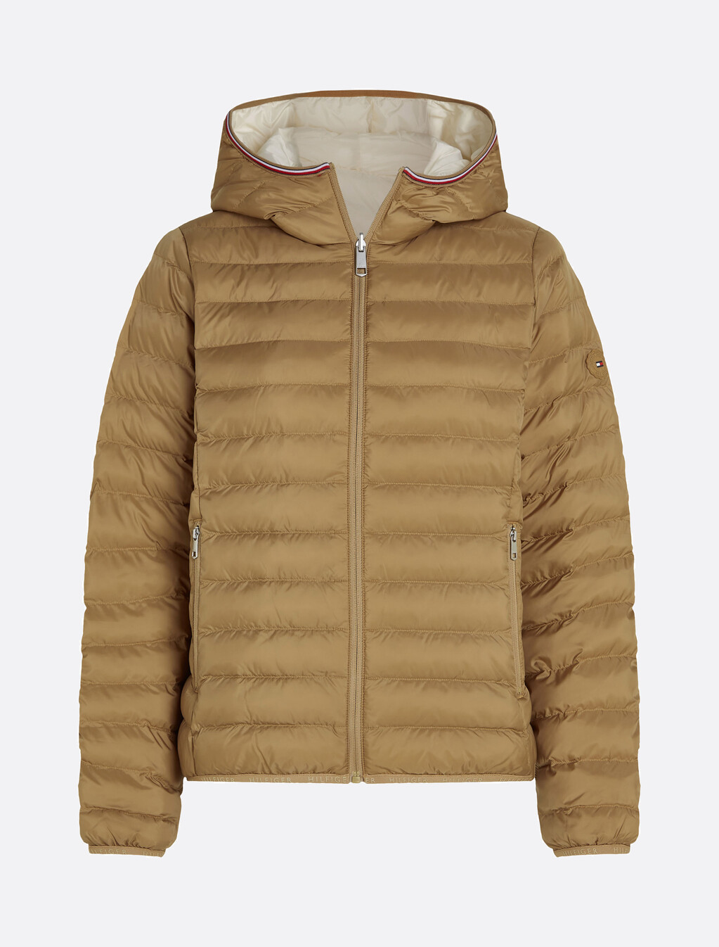 Reversible Lightweight Padded Jacket, Safari Canvas, hi-res