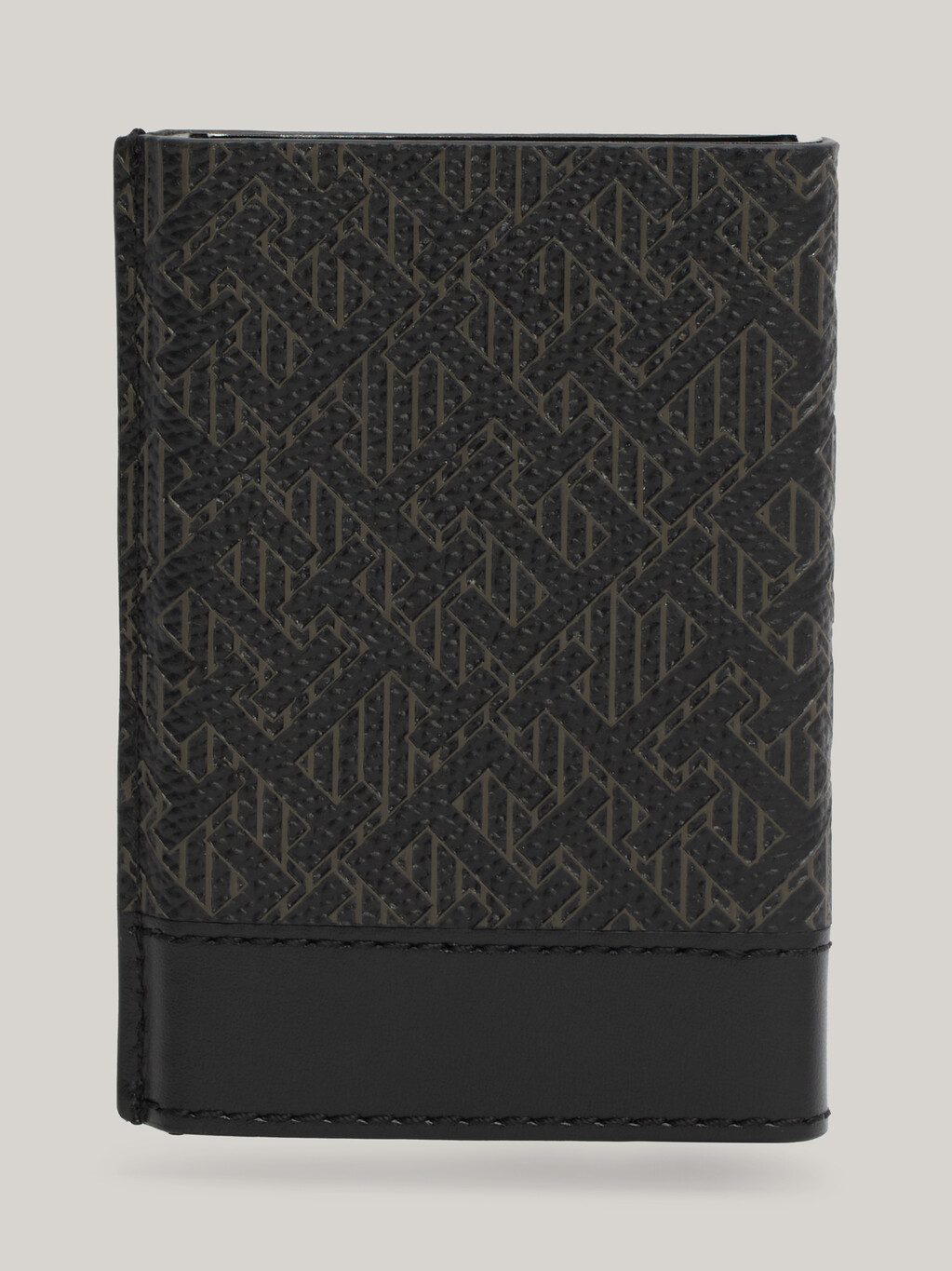 TH Monogram Credit Card Holder, Black, hi-res