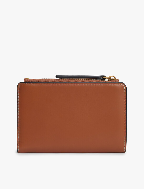 草書風 Monogram 標誌皮革短夾