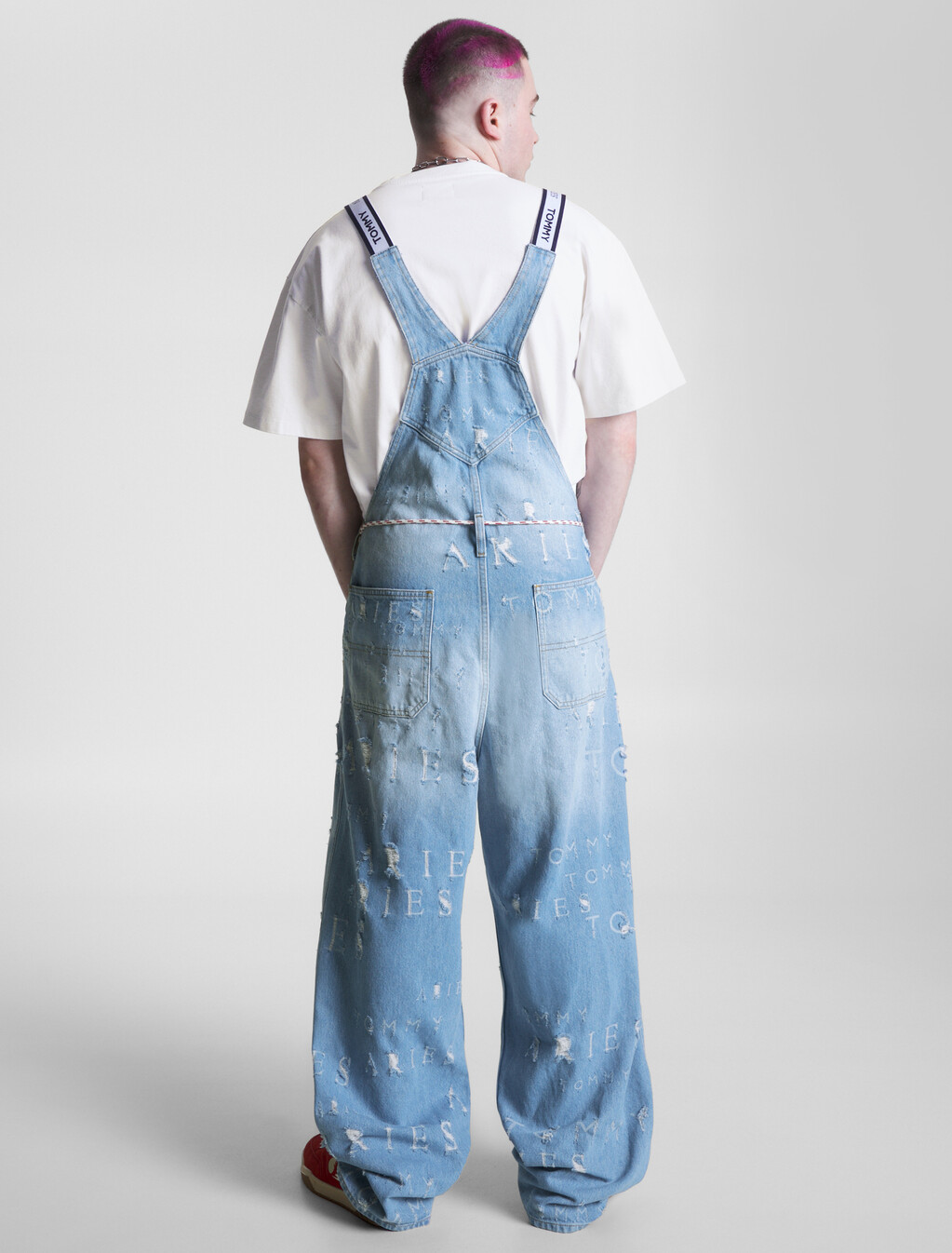 Tommy X Aries Laser Dungarees, Washed Blue, hi-res