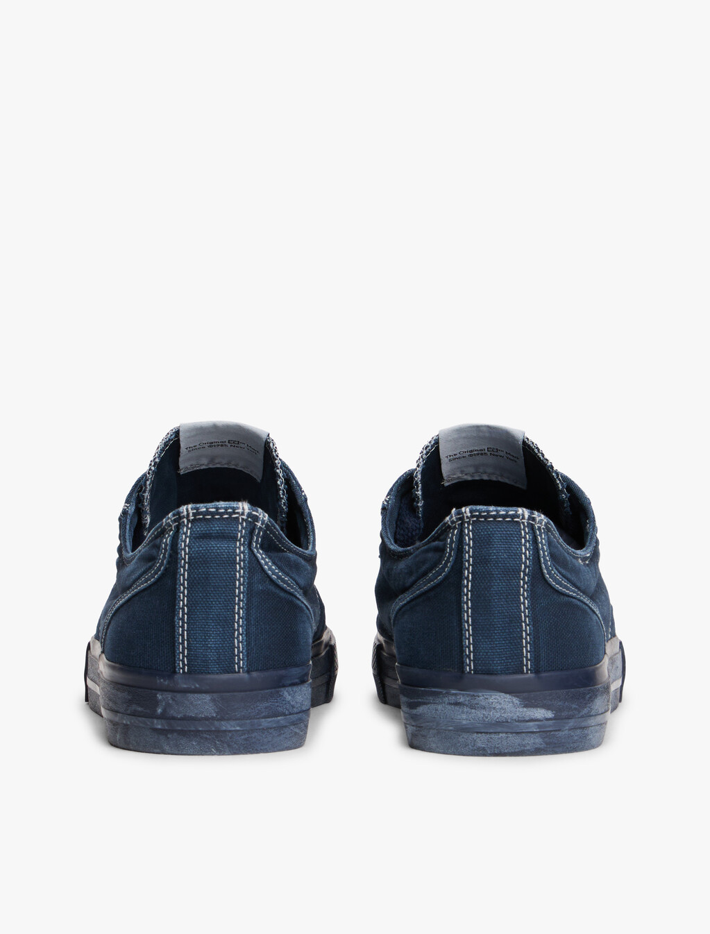 Archive Flag Stripe Washed Canvas Trainers, Dark Night Navy, hi-res