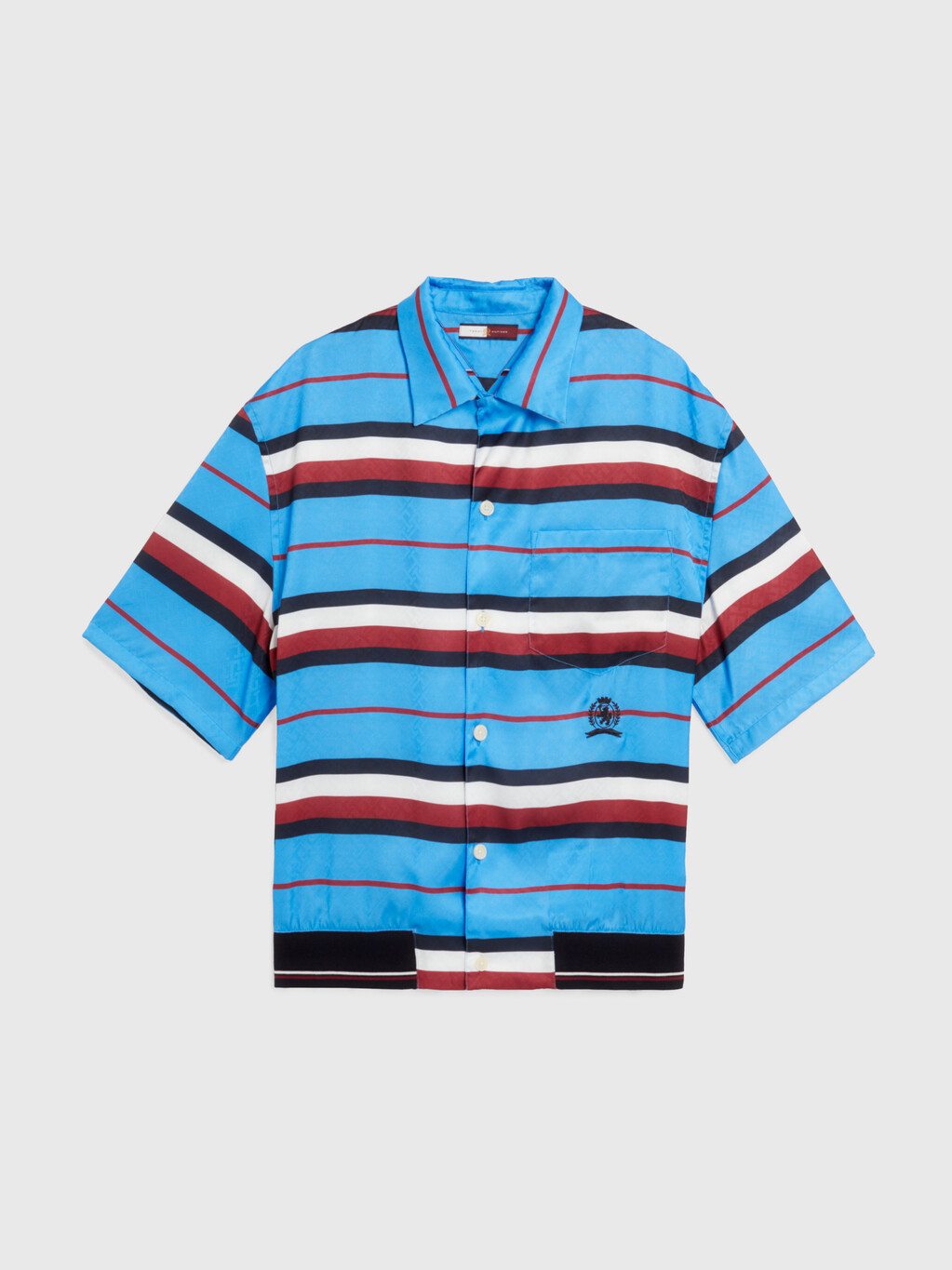 TH Monogram Crest Relaxed Short Sleeve Shirt, Iconic Blue, hi-res