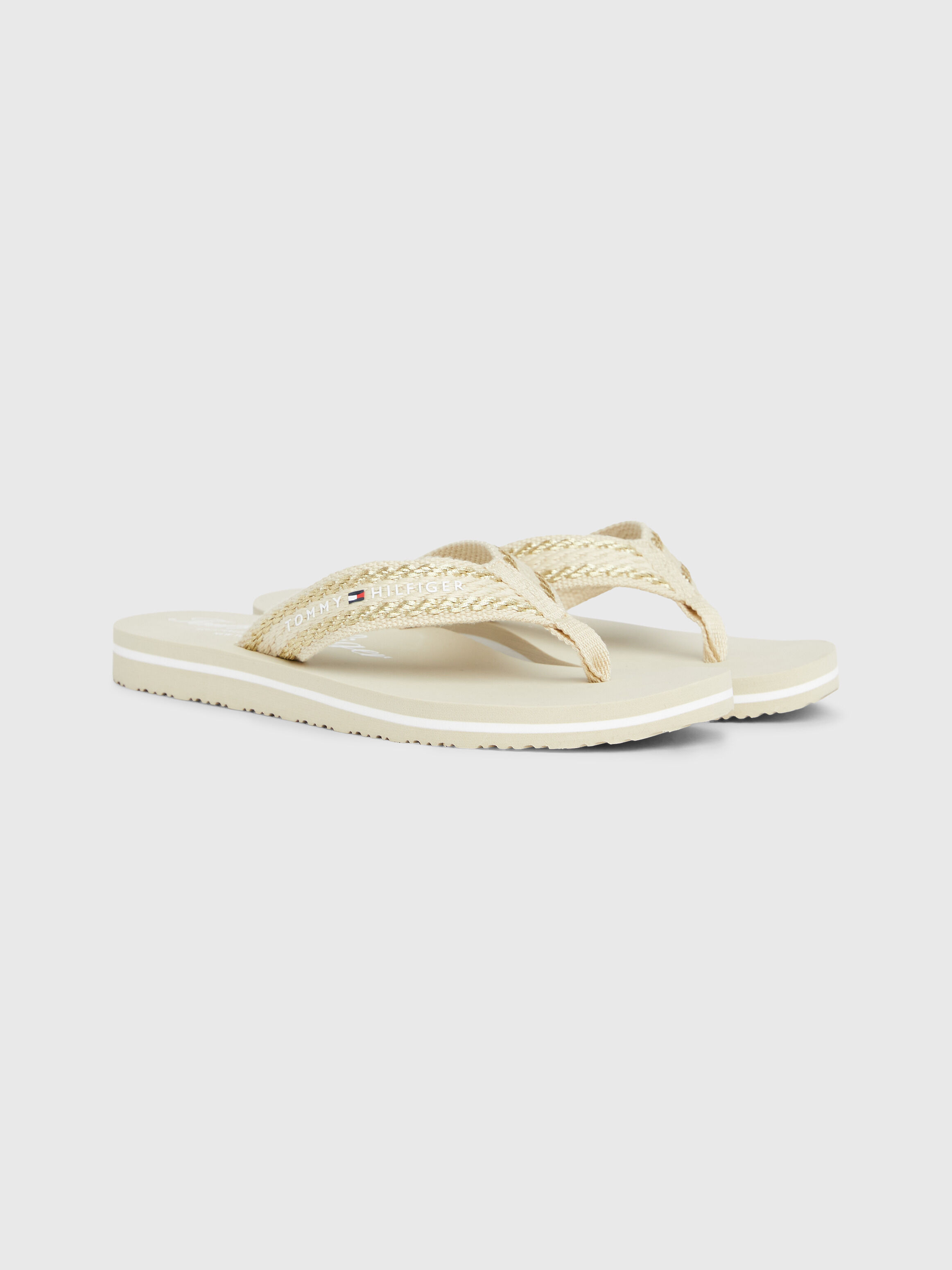 Tommy hilfiger on sale flip flops white