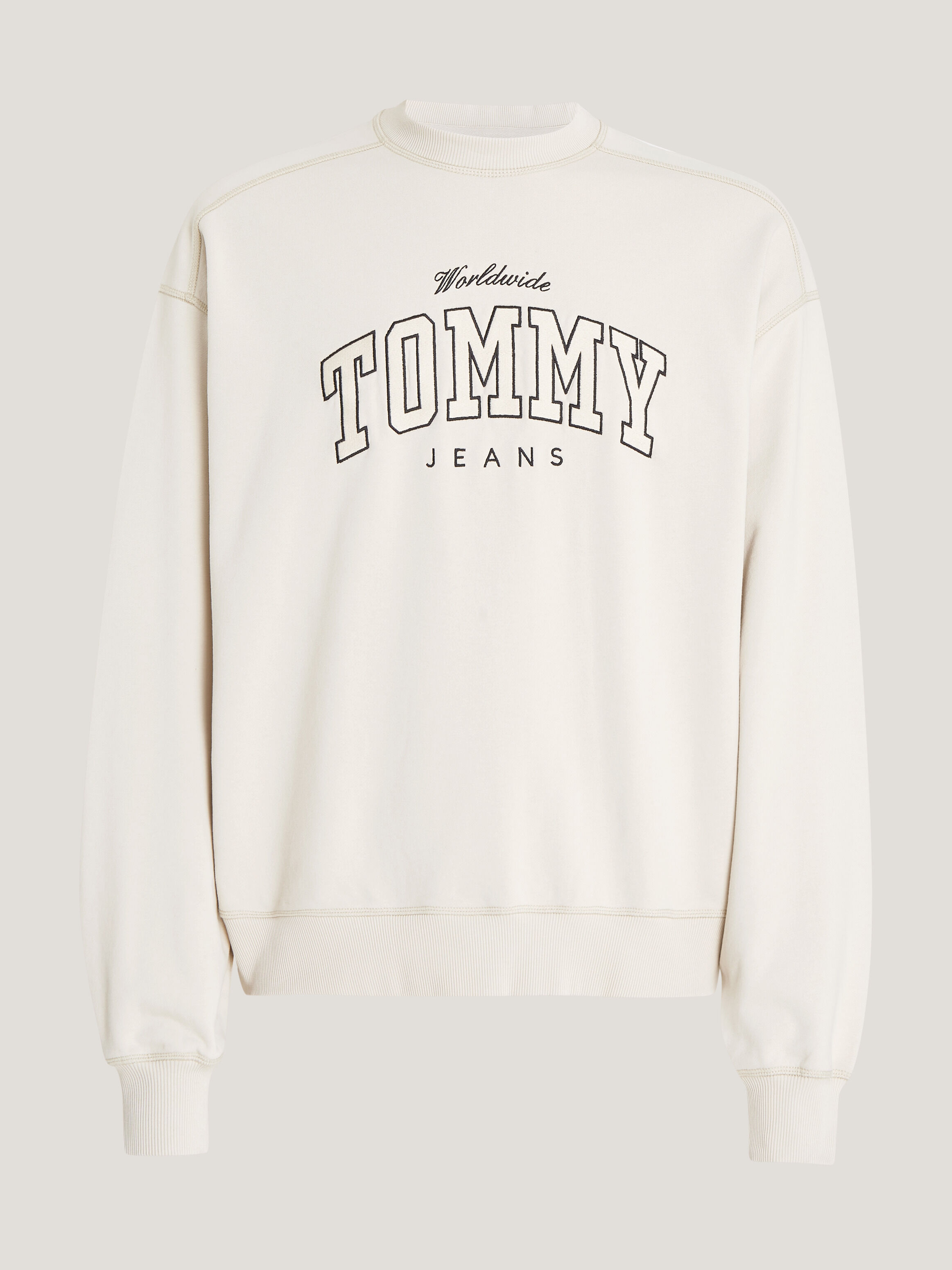 Varsity Boxy Cropped Sweatshirt natural Tommy Hilfiger Taiwan