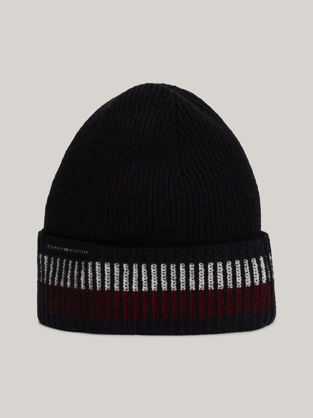 Corporate Wool Blend Knit Beanie, Black, hi-res