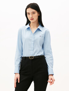 Asia Fit Regular Poplin Shirt, Breezy Blue, hi-res