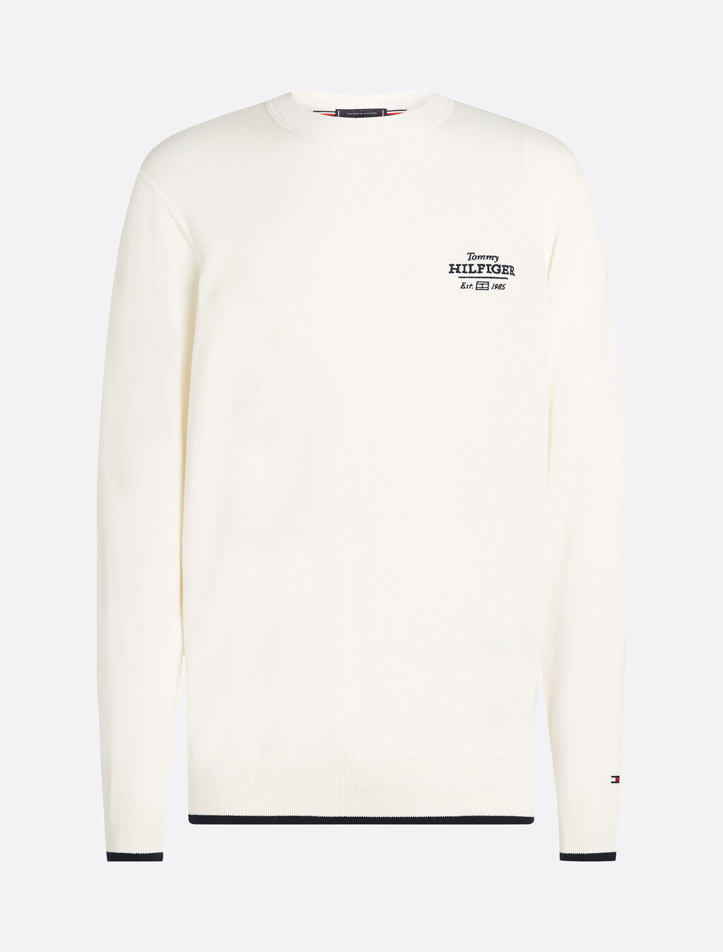 Hilfiger Crewneck Sweater, Ivory Petal, hi-res