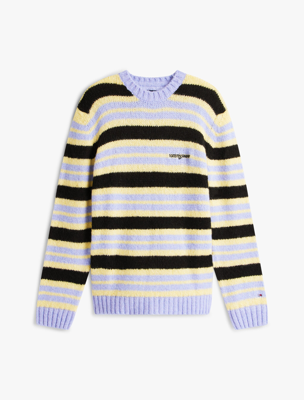 Logo Embroidery Stripe Jumper With Alpaca, Nordic Iris Stripe, hi-res